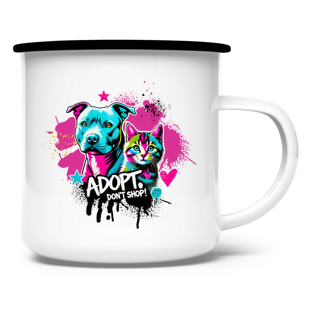 Emaille Tasse Adopt don't Shop - PetArt