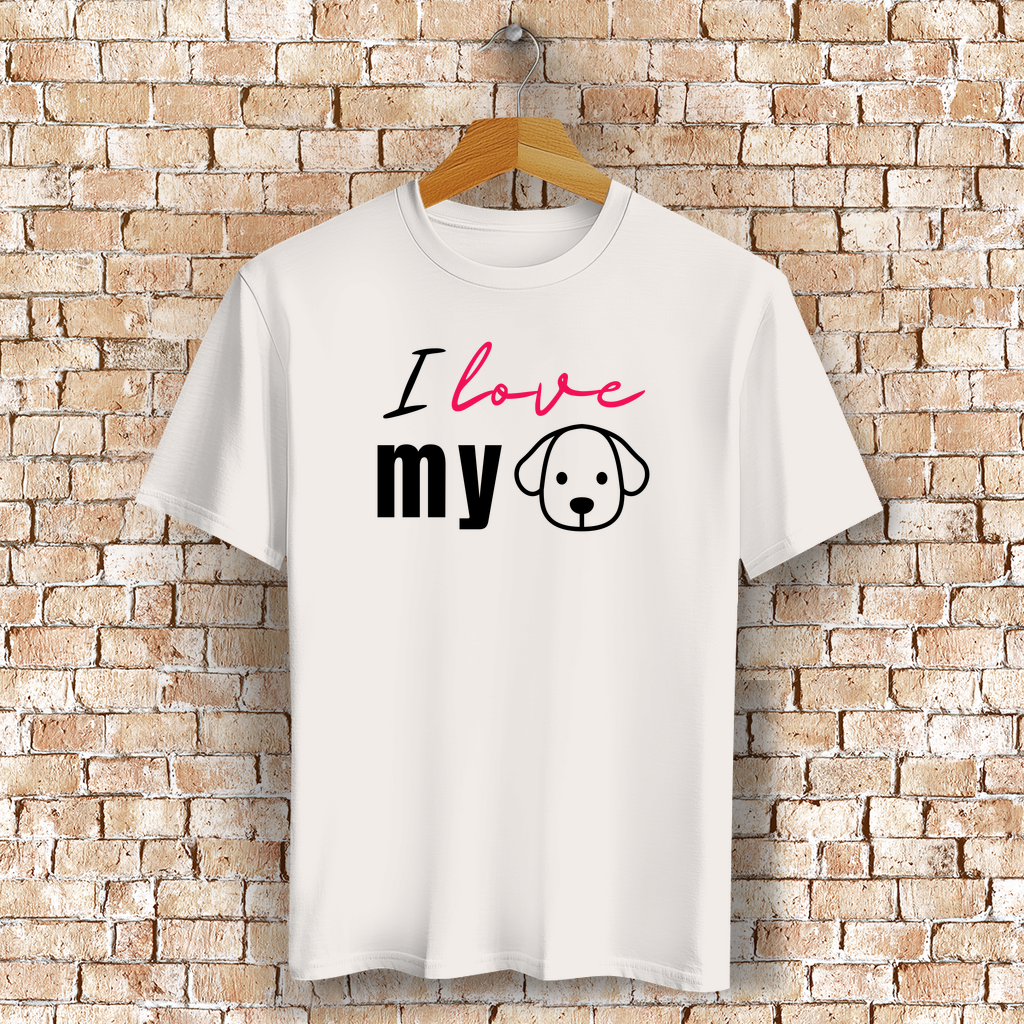 Unisex T-Shirt - "I love my Dog" - PetArt