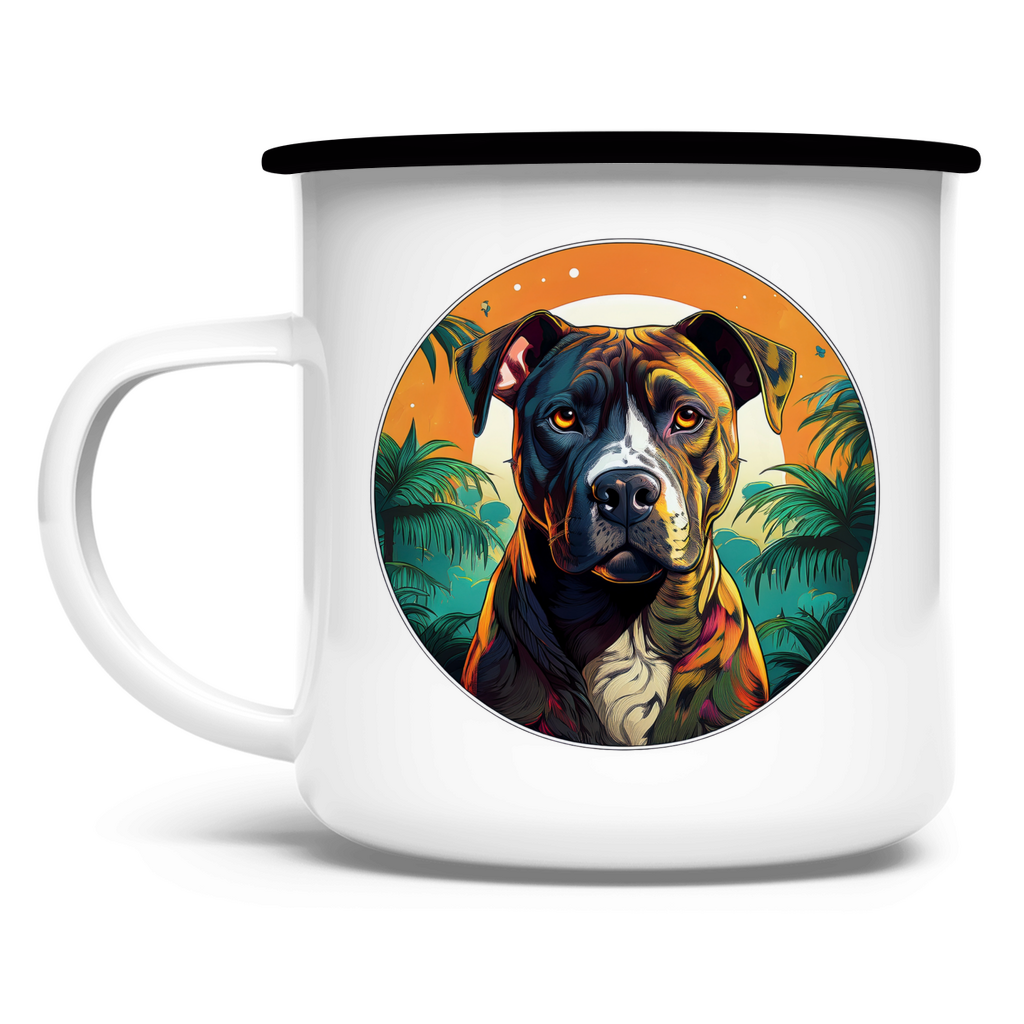 Poldi- „Es gibt keine bösen Hunde – nur schlechte Menschen!“ Emaille Tasse - PetArt