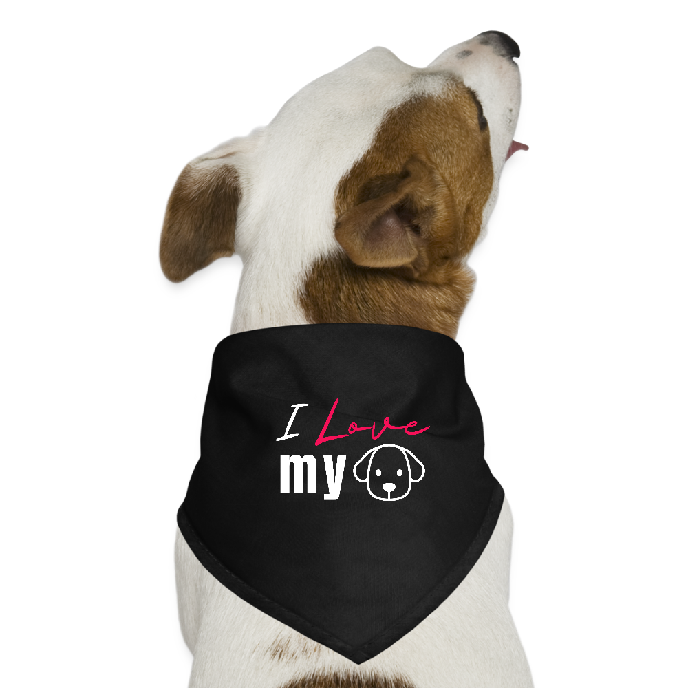 I Love my Dog - Hunde-Bandana - Schwarz