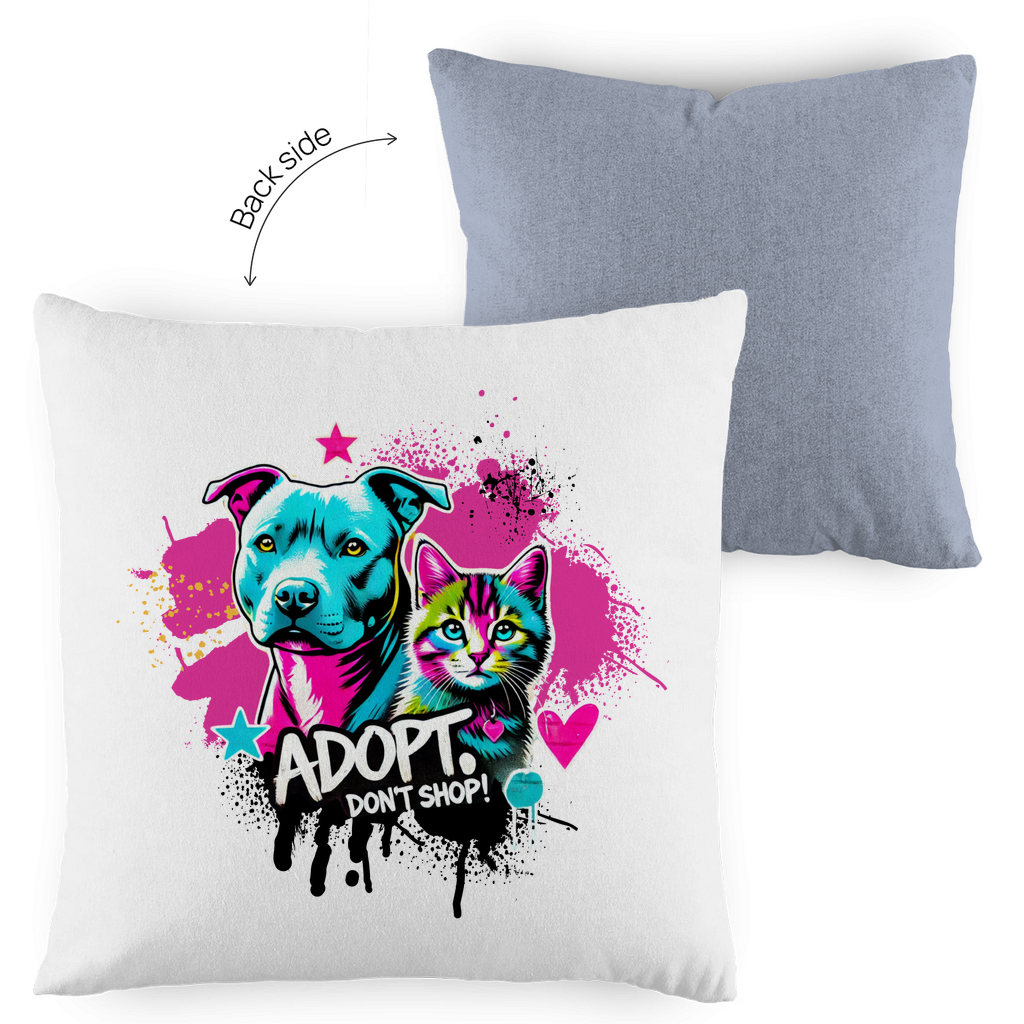 Adopt don't Shop - Kopfkissen zweifarbig - PetArt