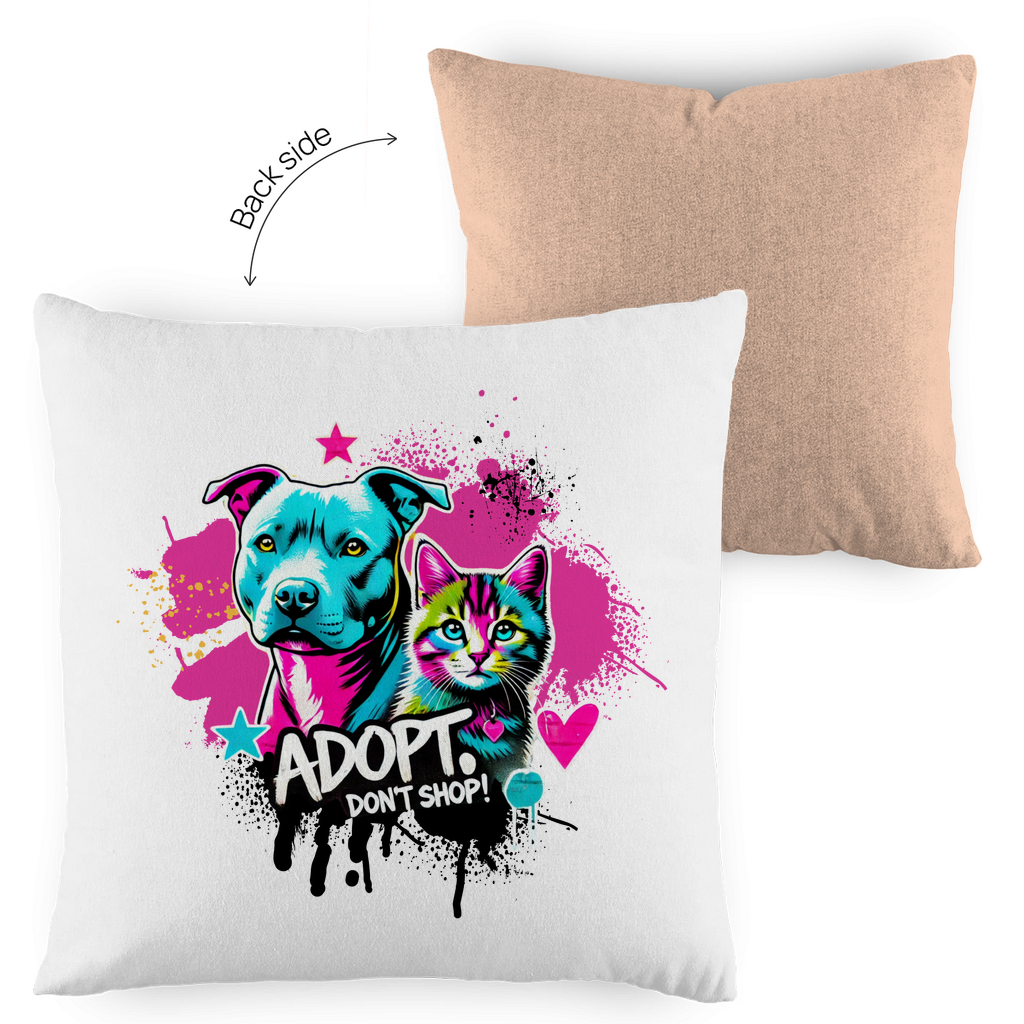 Adopt don't Shop - Kopfkissen zweifarbig - PetArt