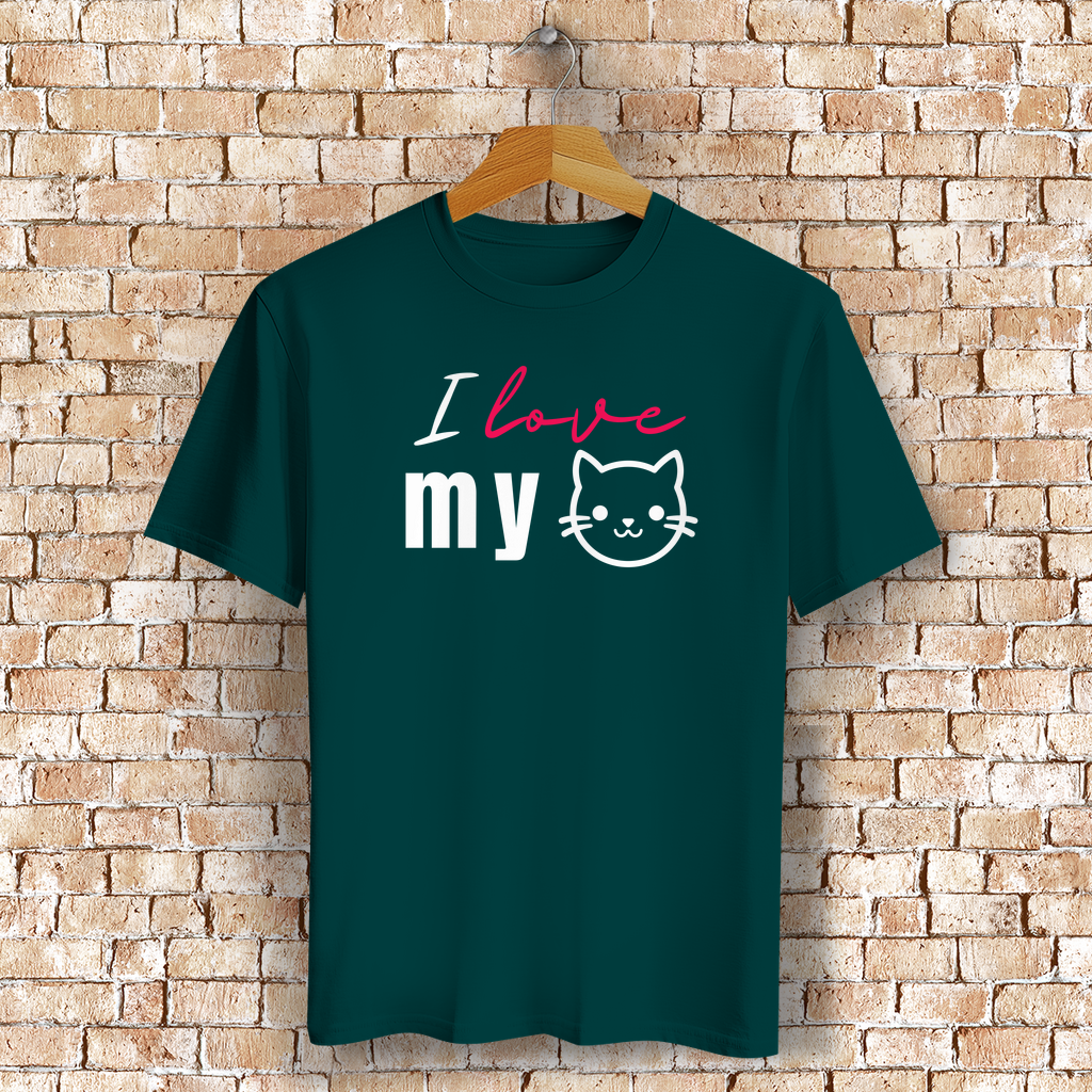 Unisex T-Shirt - "I love my Cat" - PetArt