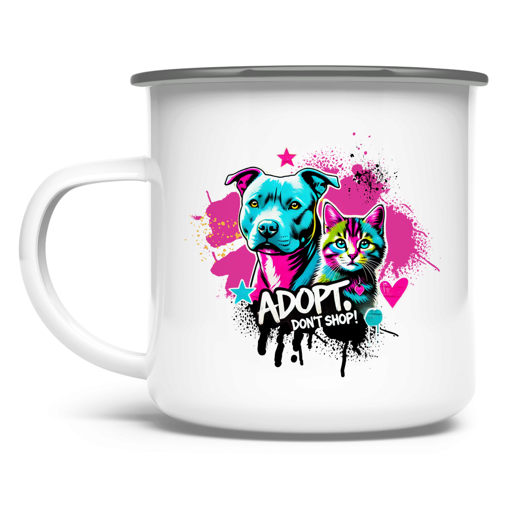 Emaille Tasse Adopt don't Shop - PetArt