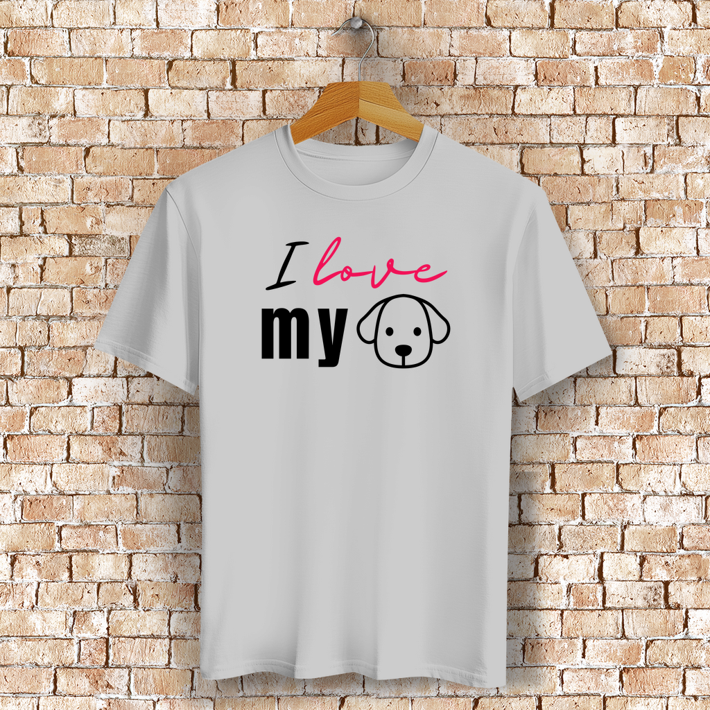 Unisex T-Shirt - "I love my Dog" - PetArt