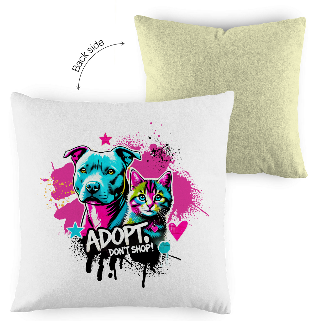Adopt don't Shop - Kopfkissen zweifarbig - PetArt