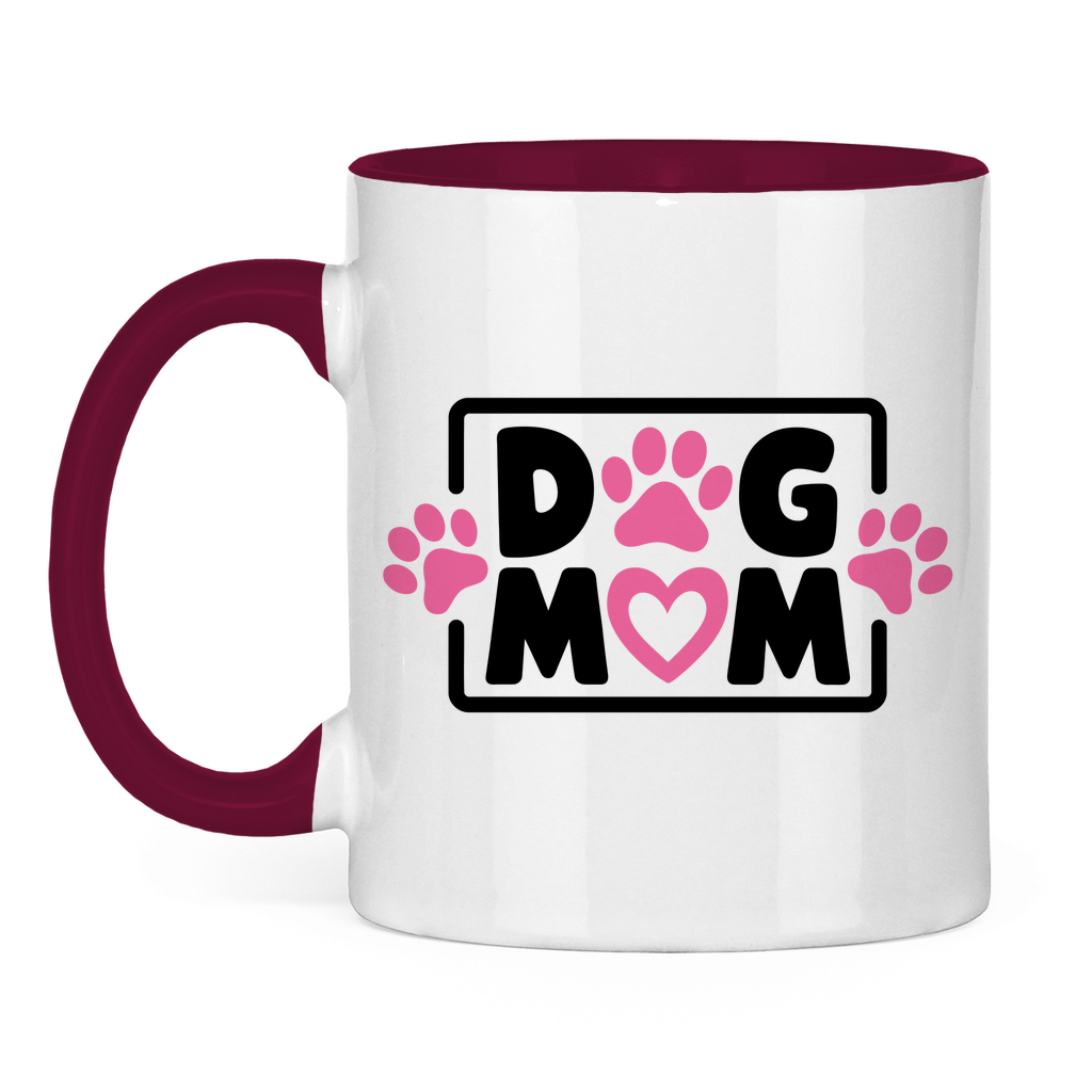 Dog Mum - Tasse zweifarbig