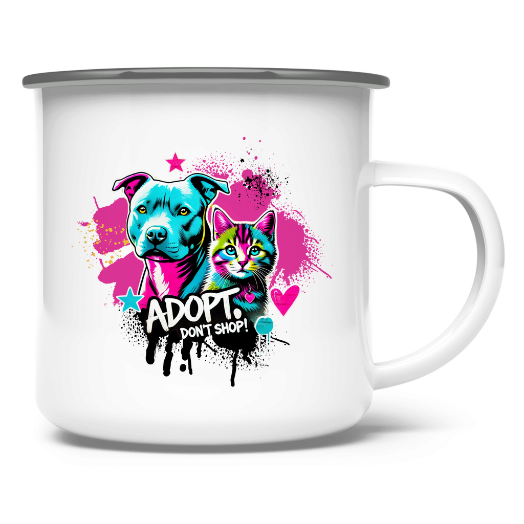 Emaille Tasse Adopt don't Shop - PetArt