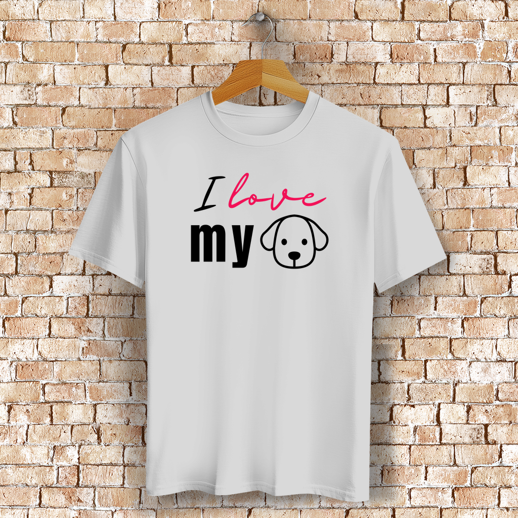Unisex T-Shirt - "I love my Dog" - PetArt