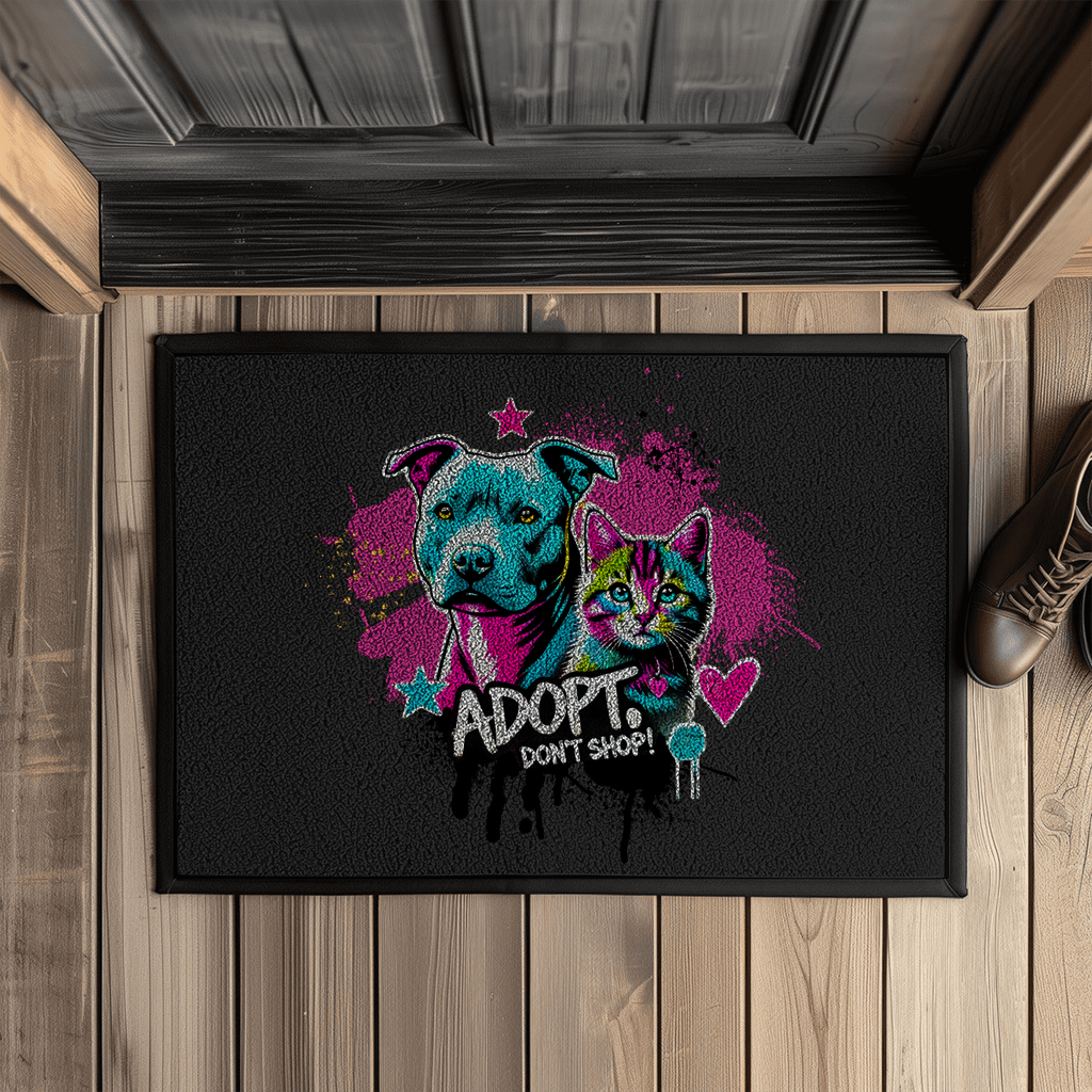 Fußmatte mit Gummirand Adopt don't Shop - Fussmatte - PetArt