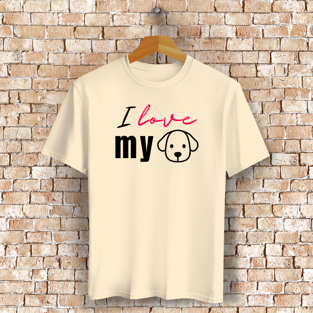 Unisex T-Shirt - "I love my Dog" - PetArt