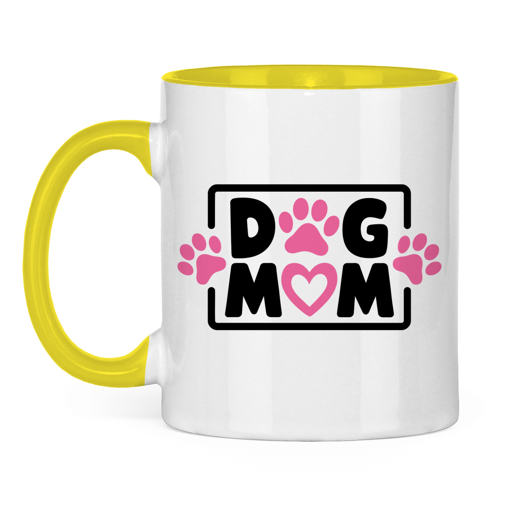Dog Mum - Tasse zweifarbig