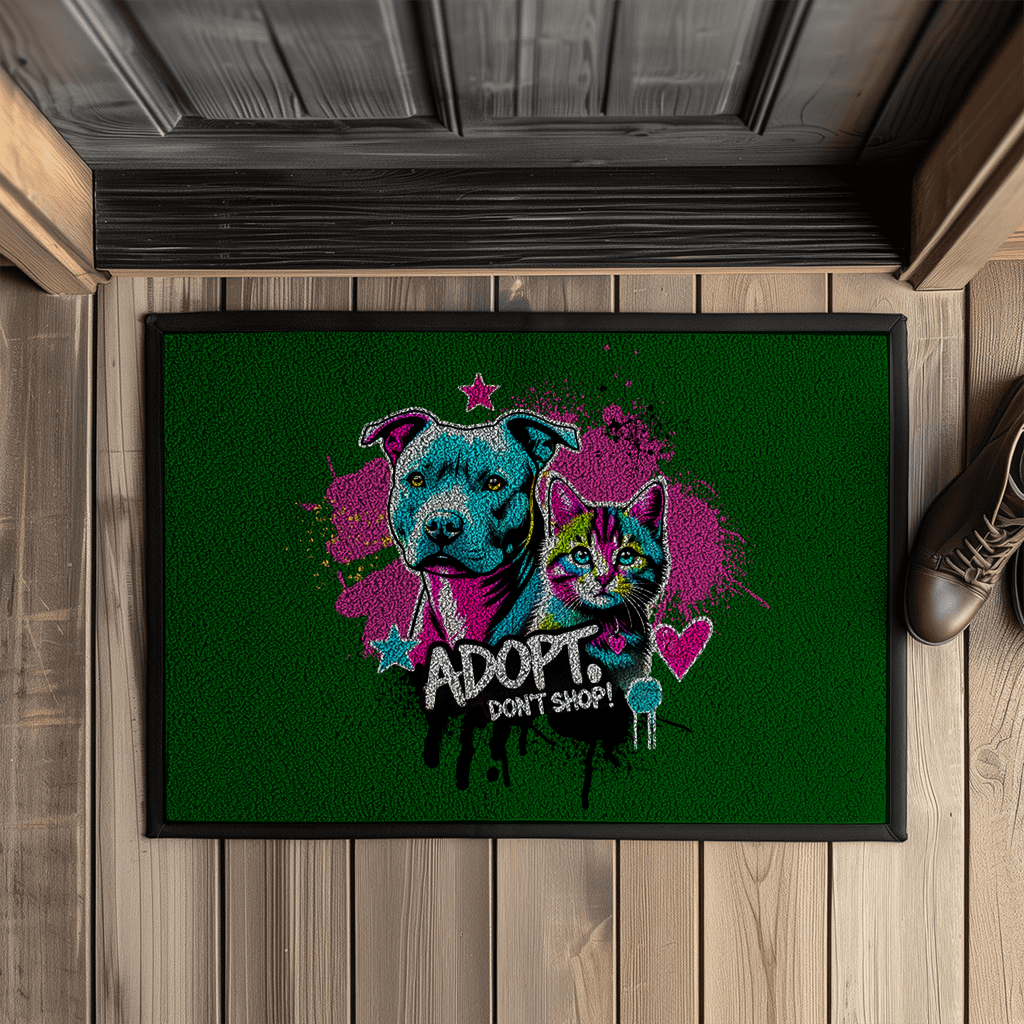 Fußmatte mit Gummirand Adopt don't Shop - Fussmatte - PetArt