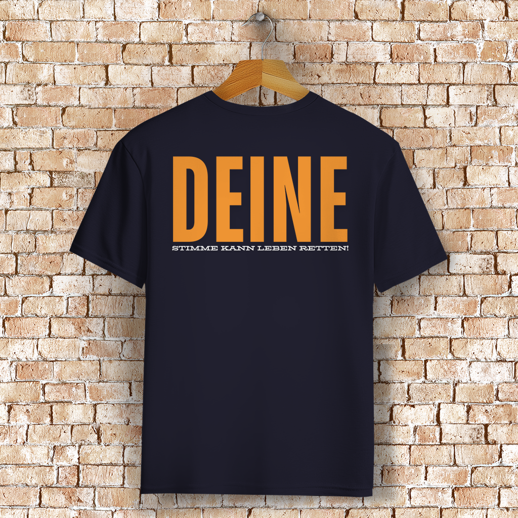 BIG Print Unisex T-Shirt - "Deine Stimme kann Leben retten" - PetArt