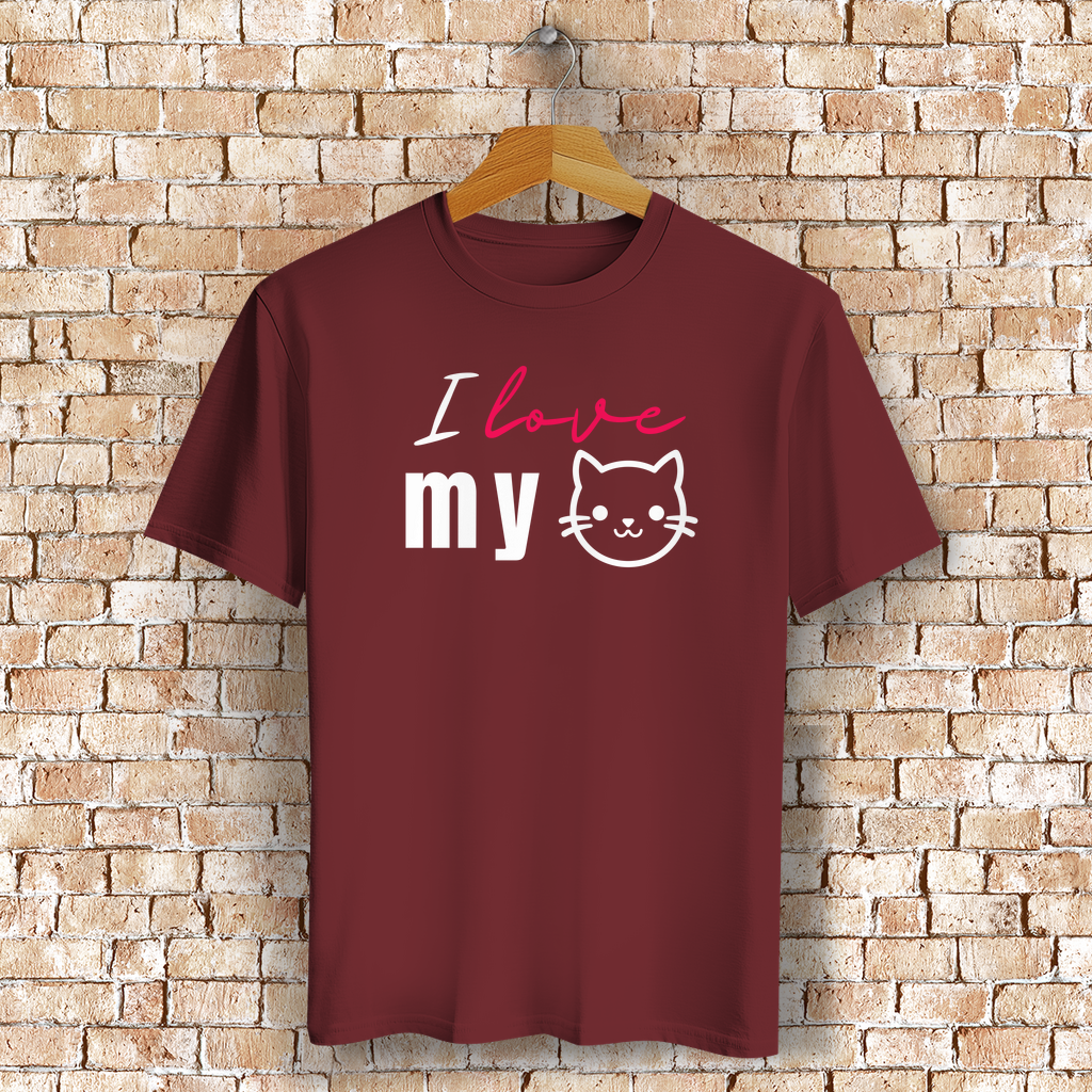 Unisex T-Shirt - "I love my Cat" - PetArt