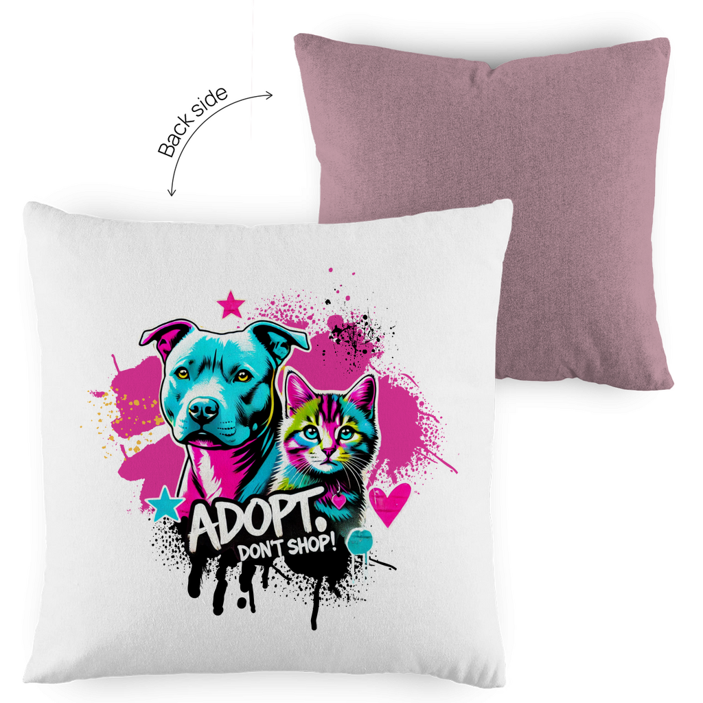 Adopt don't Shop - Kopfkissen zweifarbig - PetArt