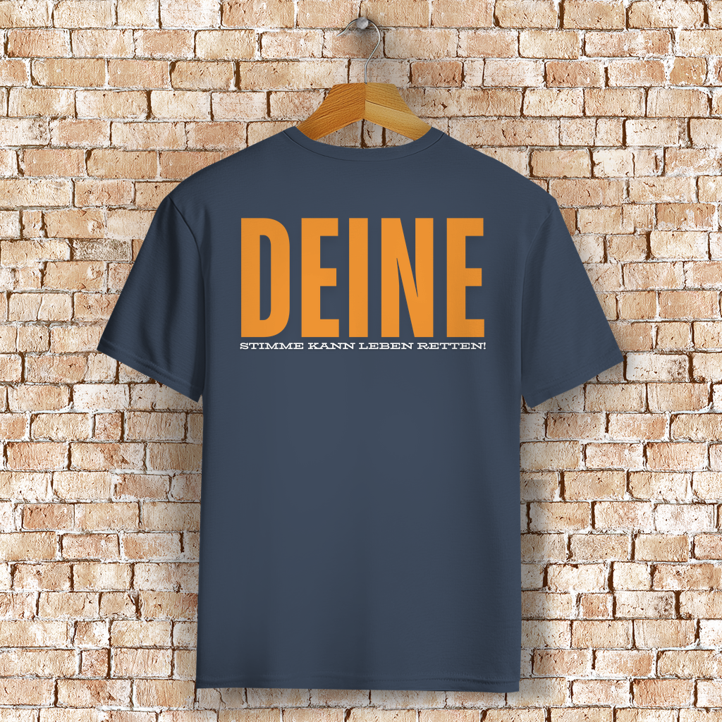 BIG Print Unisex T-Shirt - "Deine Stimme kann Leben retten" - PetArt