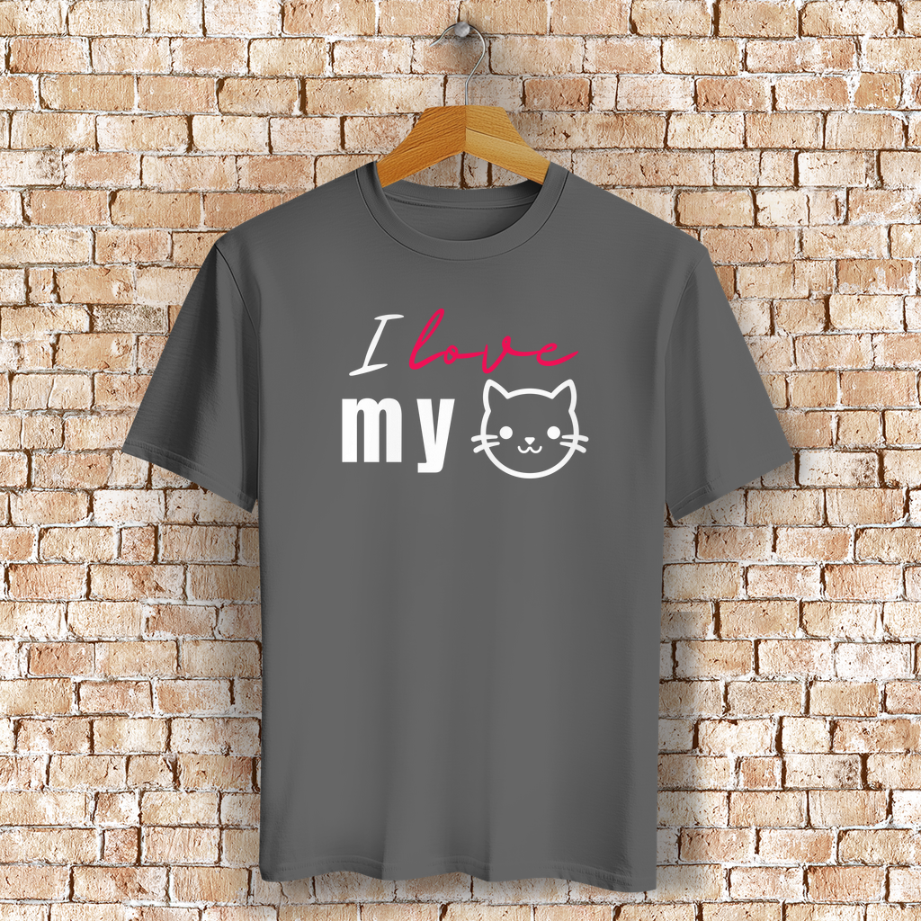 Unisex T-Shirt - "I love my Cat" - PetArt