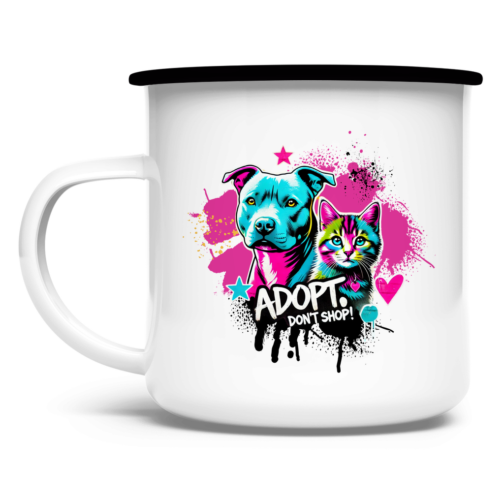 Emaille Tasse Adopt don't Shop - PetArt