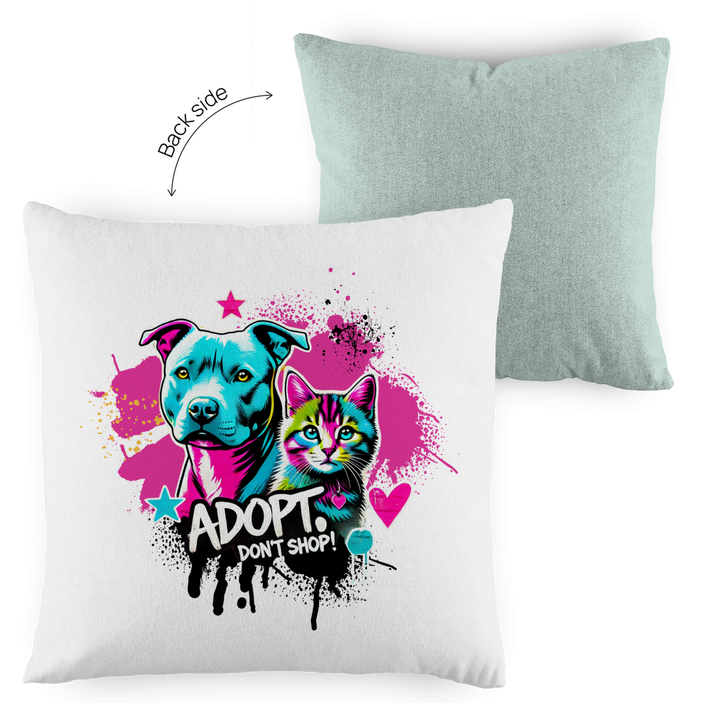 Adopt don't Shop - Kopfkissen zweifarbig - PetArt