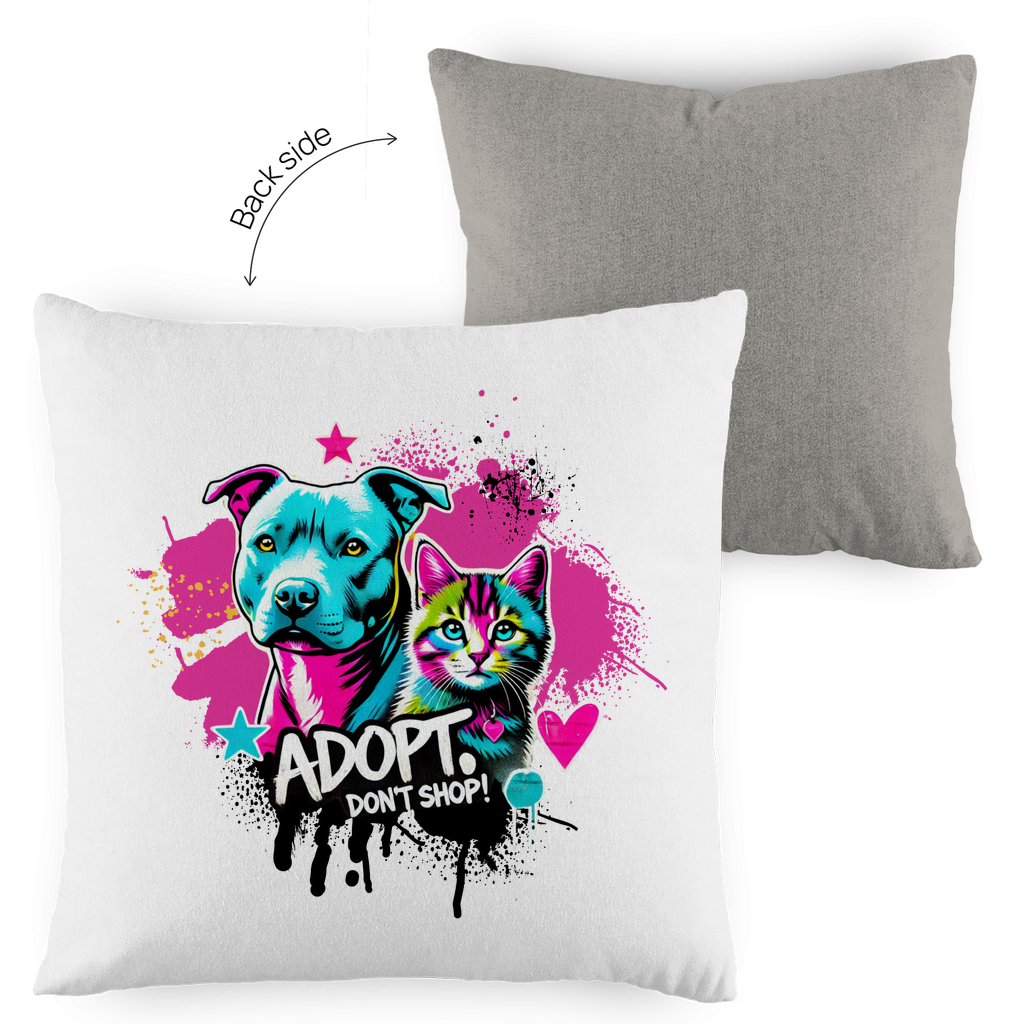Adopt don't Shop - Kopfkissen zweifarbig - PetArt