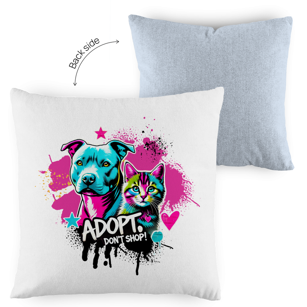 Adopt don't Shop - Kopfkissen zweifarbig - PetArt