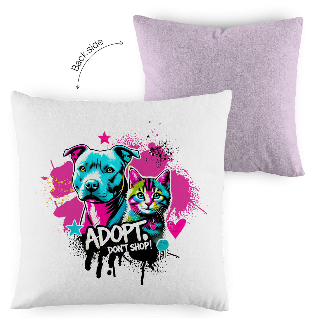 Adopt don't Shop - Kopfkissen zweifarbig - PetArt