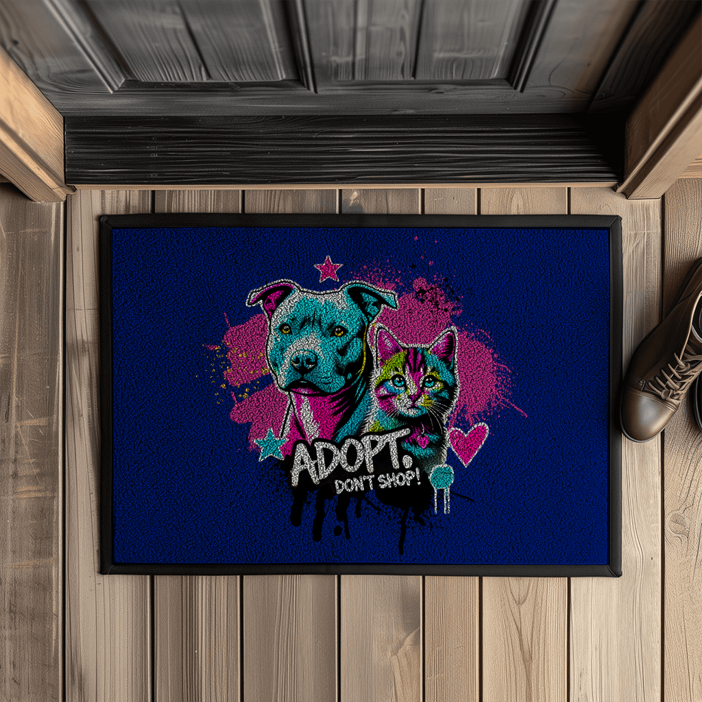 Fußmatte mit Gummirand Adopt don't Shop - Fussmatte - PetArt