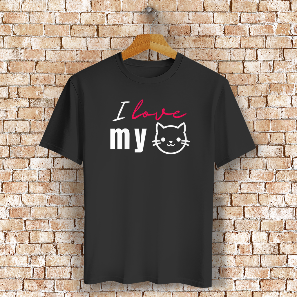 Unisex T-Shirt - "I love my Cat" - PetArt