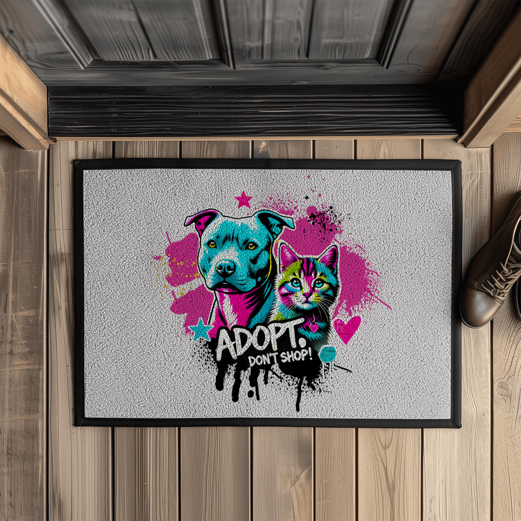 Fußmatte mit Gummirand Adopt don't Shop - Fussmatte - PetArt