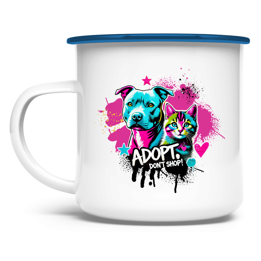 Emaille Tasse Adopt don't Shop - PetArt