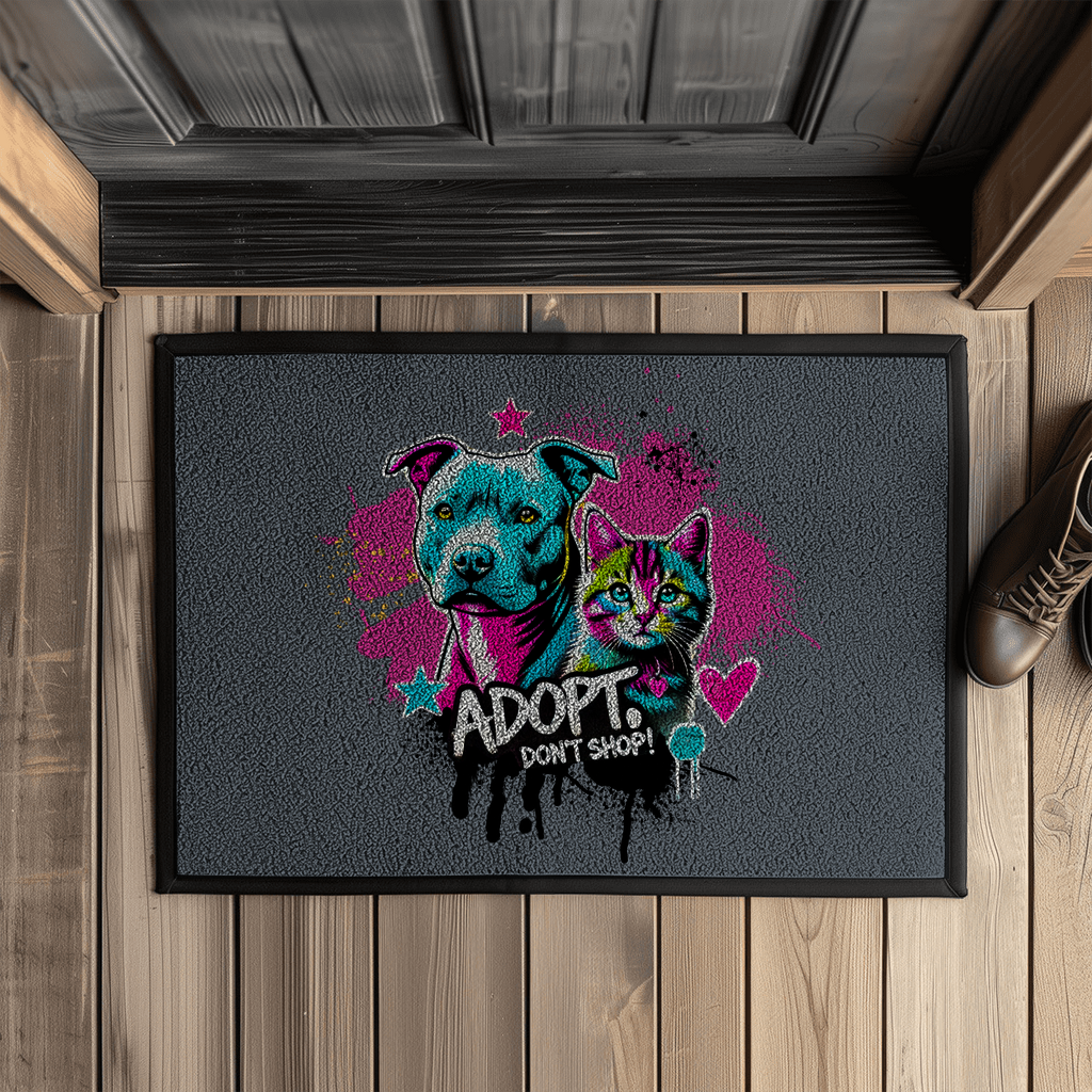 Fußmatte mit Gummirand Adopt don't Shop - Fussmatte - PetArt