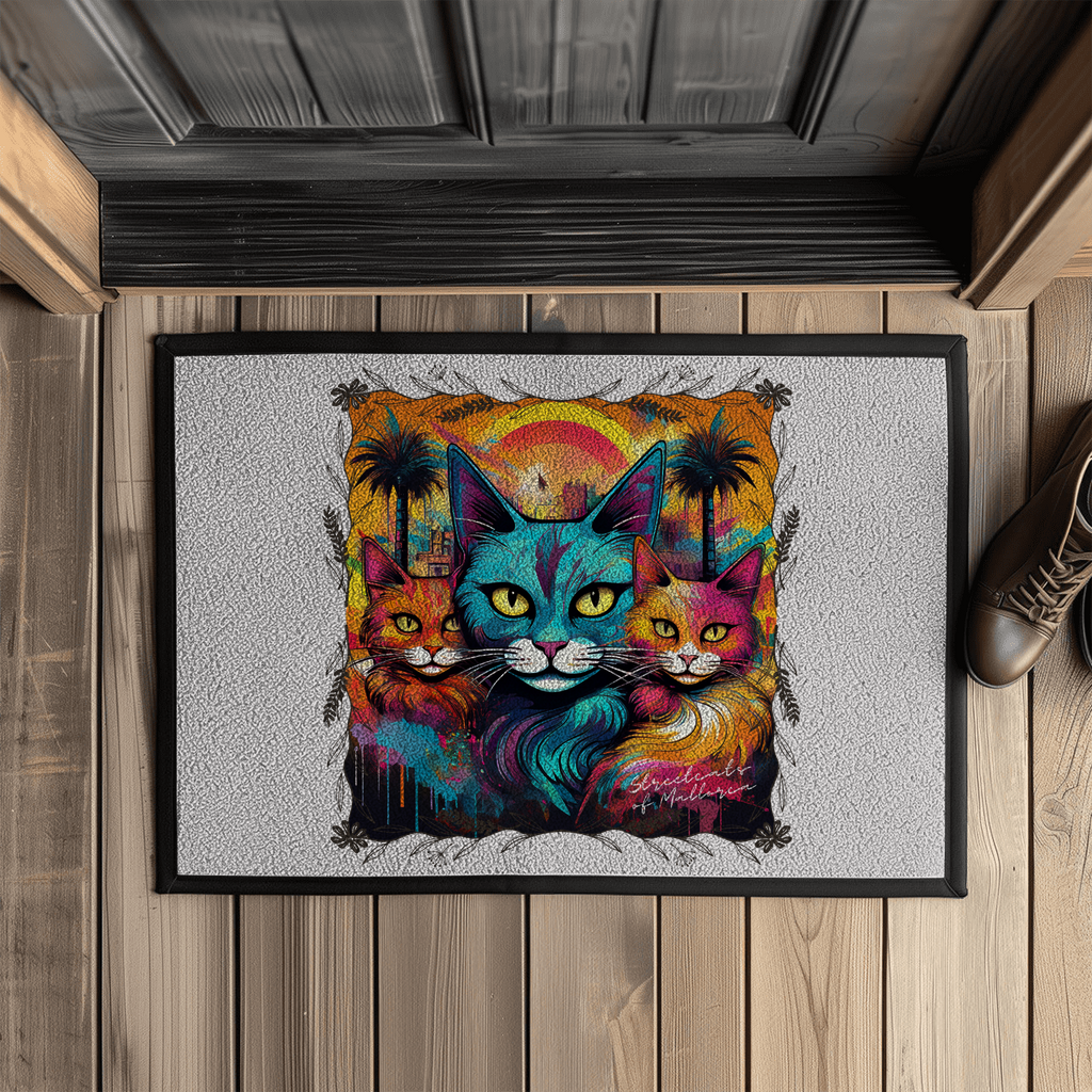 Streetcats of Mallorca - Fußmatte mit Gummirand - PetArt