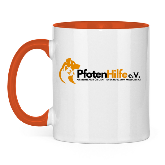 Pfotenhilfe Mallorca - Tasse zweifarbig