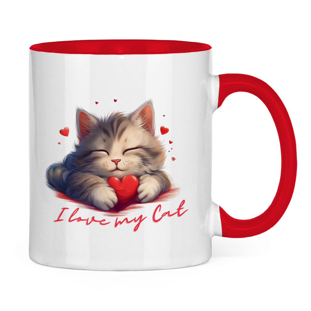 Tasse zweifarbig - I love my Cat - PetArt
