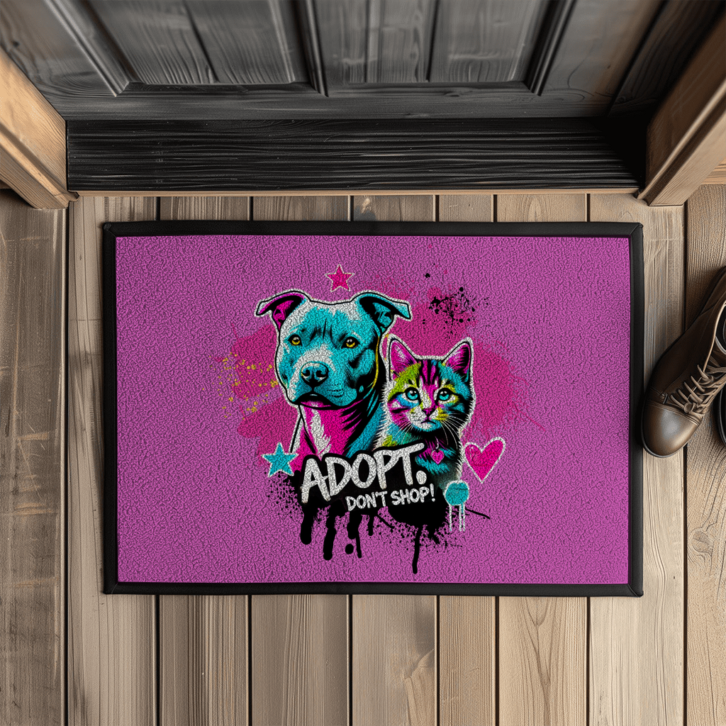 Fußmatte mit Gummirand Adopt don't Shop - Fussmatte - PetArt