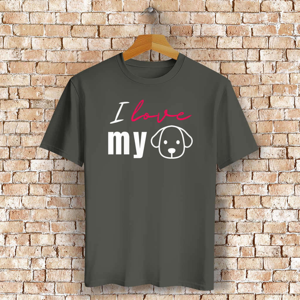 Unisex T-Shirt - "I love my Dog" - PetArt