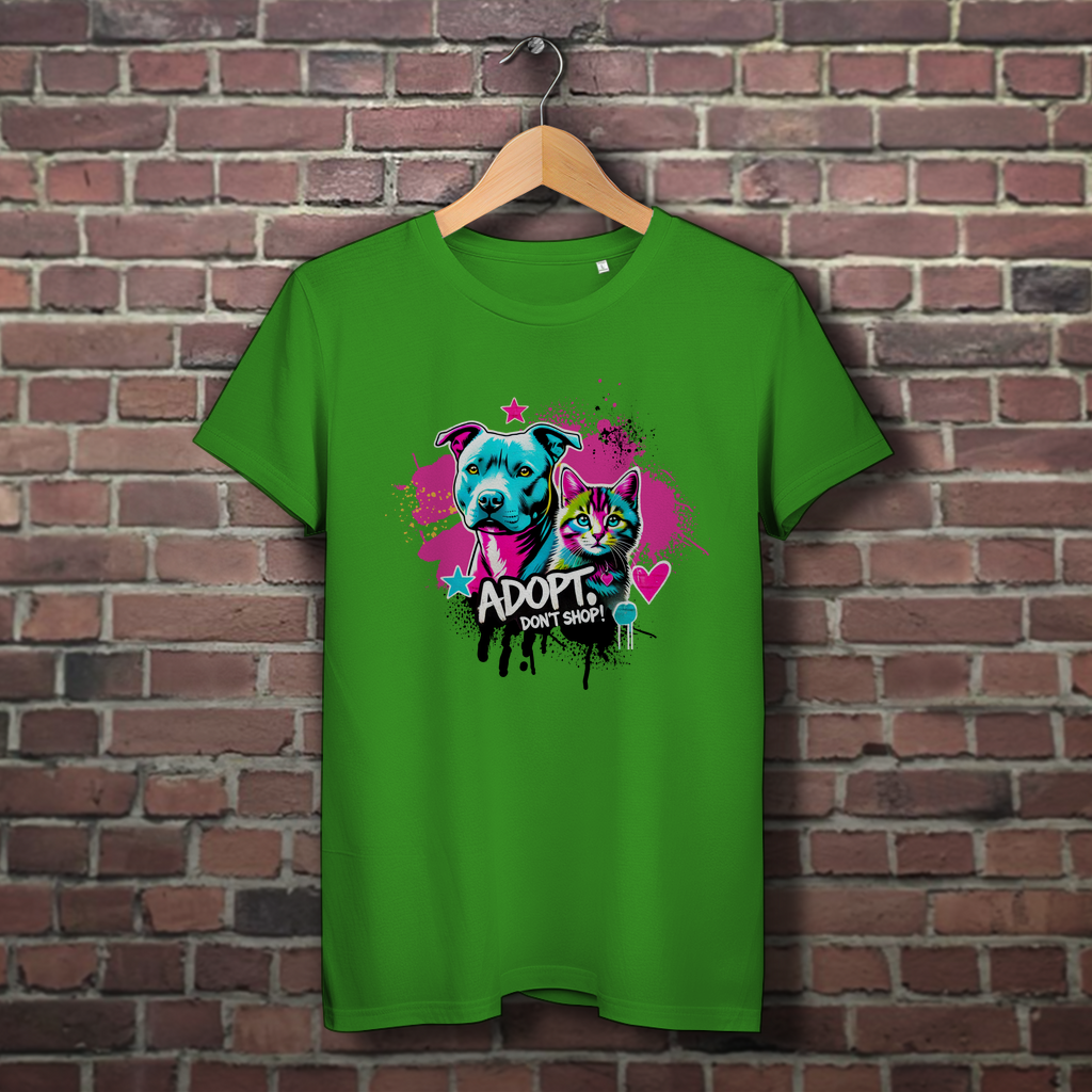 Adopt don't Shop - Damen Premium Bio T-Shirt - PetArt