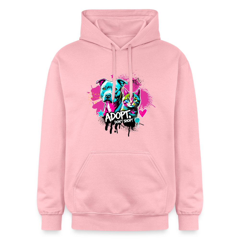 Adopt, Don’t Shop! - Unisex Softstyle® Midweight Hoodie - Hellrosa