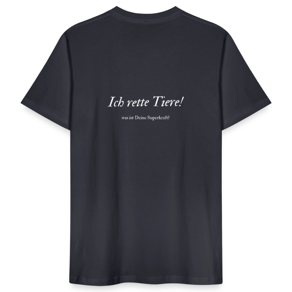 Superhelden... - Unisex Bio Shirt - Dunkles Graublau