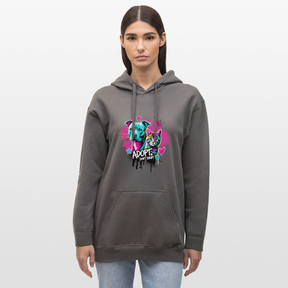 Adopt, Don’t Shop! - Unisex Softstyle® Midweight Hoodie - Dunkelgrau