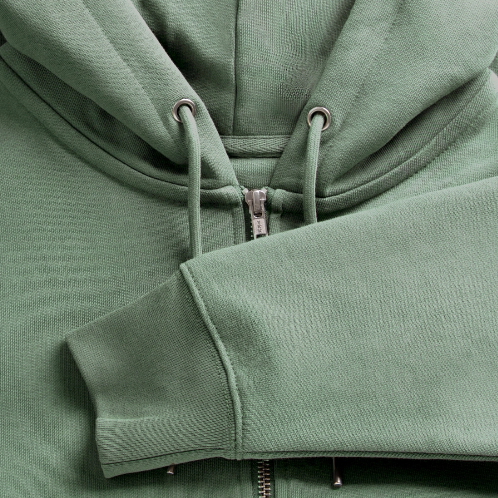 Adopt, Don’t Shop! -  Unisex Bio-Kapuzenjacke CULTIVATOR - Helles Graugrün
