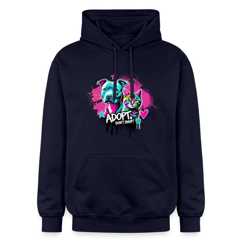 Adopt, Don’t Shop! - Unisex Softstyle® Midweight Hoodie - Navy