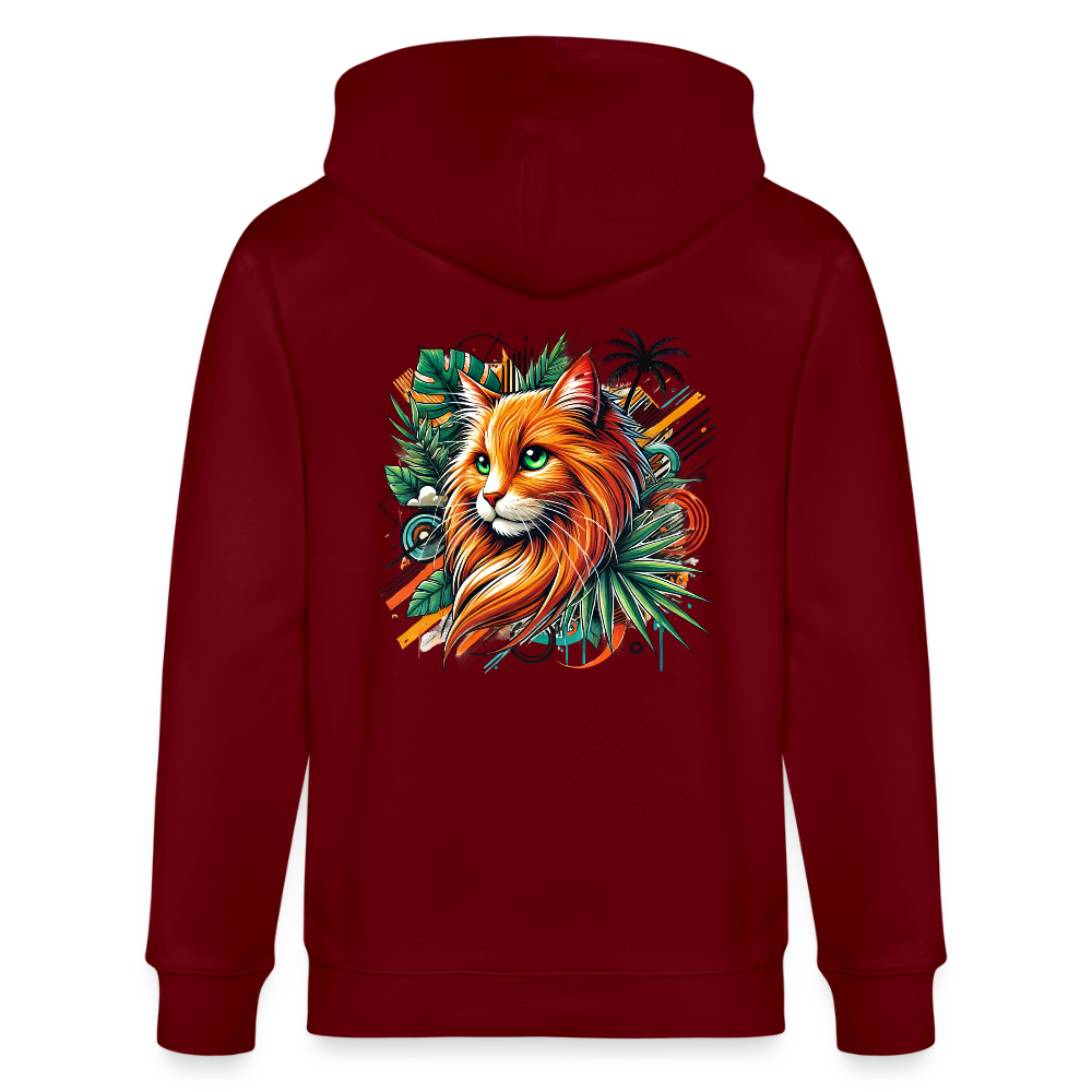 Garfield -  Unisex Bio-Kapuzenjacke - Burgunderrot