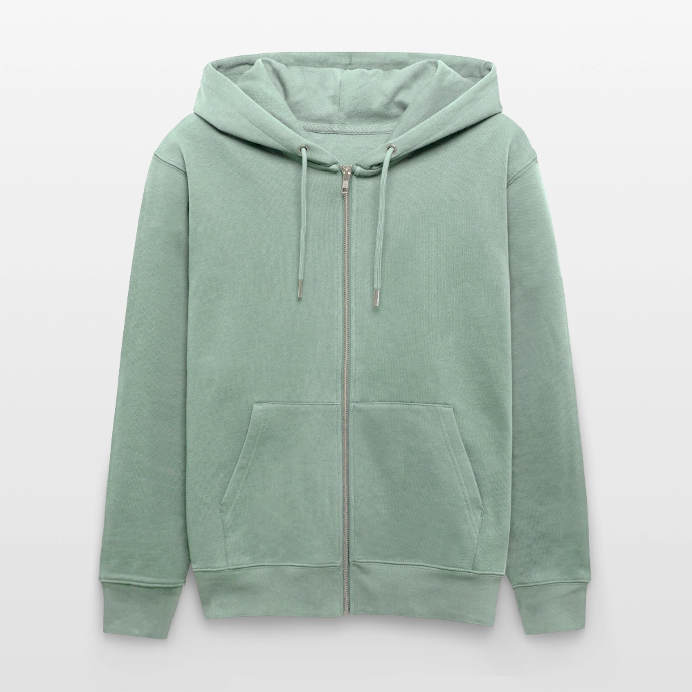 Adopt, Don’t Shop! -  Unisex Bio-Kapuzenjacke CULTIVATOR - Helles Graugrün