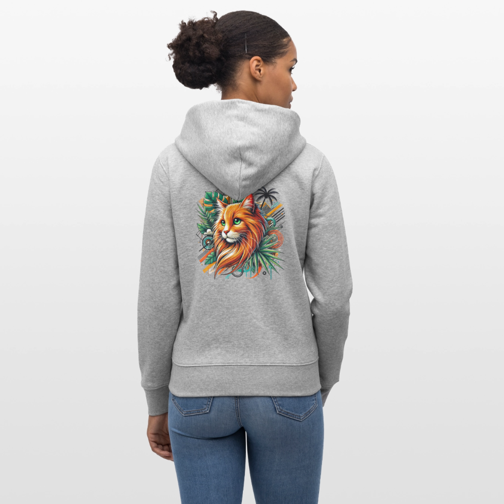 Garfield -  Unisex Bio-Kapuzenjacke - Grau meliert