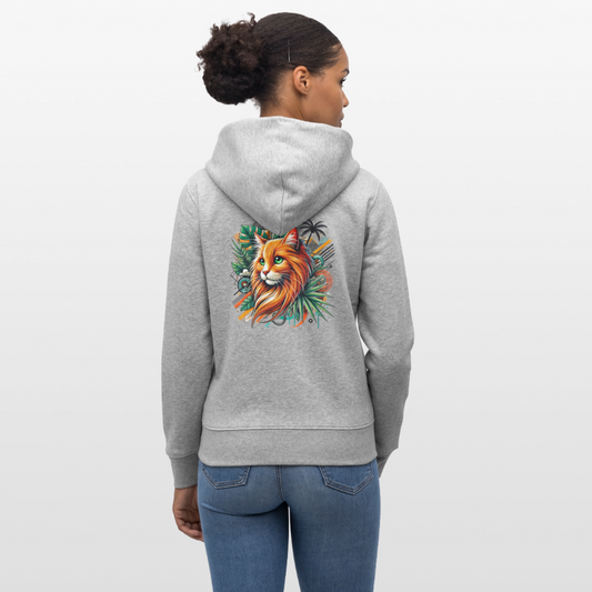 Garfield -  Unisex Bio-Kapuzenjacke - Grau meliert