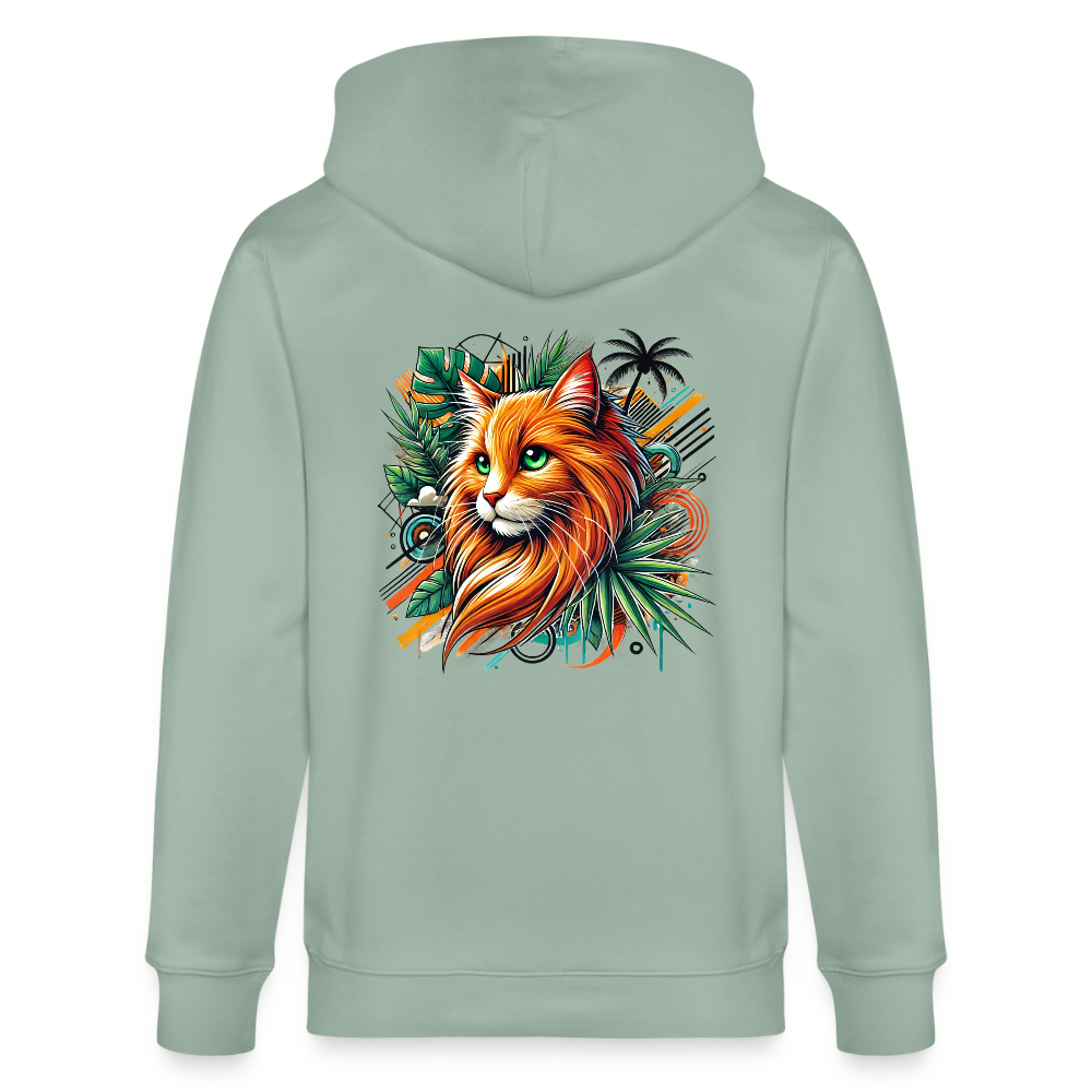 Garfield -  Unisex Bio-Kapuzenjacke - Helles Graugrün