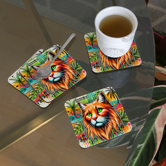 Garfield - Untersetzer (4er-Set) - Weiß