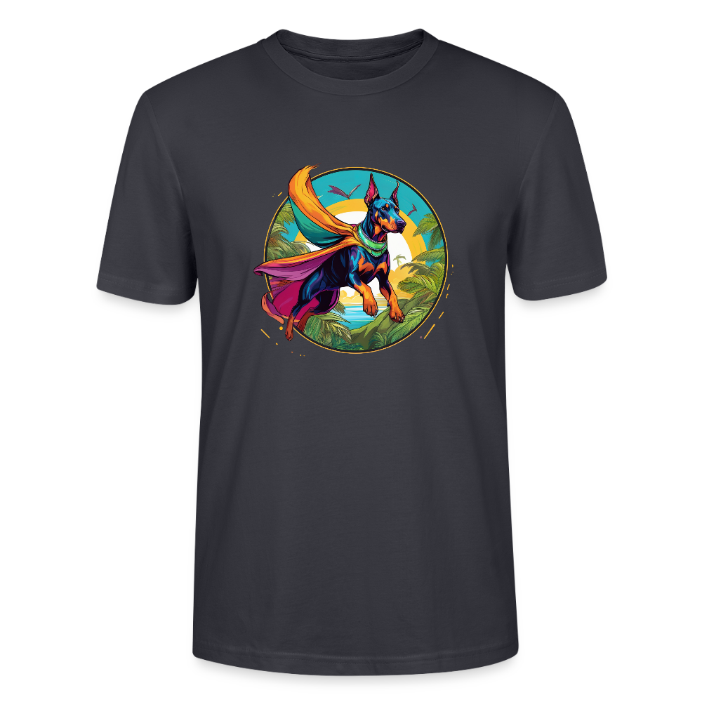 Superhelden... - Unisex Bio Shirt - Dunkles Graublau